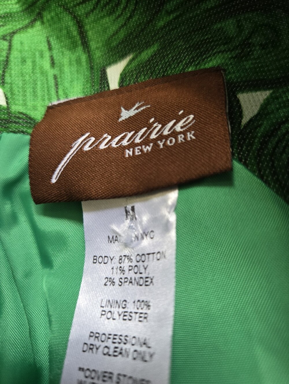Prairie New York Green Abstract Mushroom Print Sleeveless Midi Dress. Size M - Picture 7 of 11